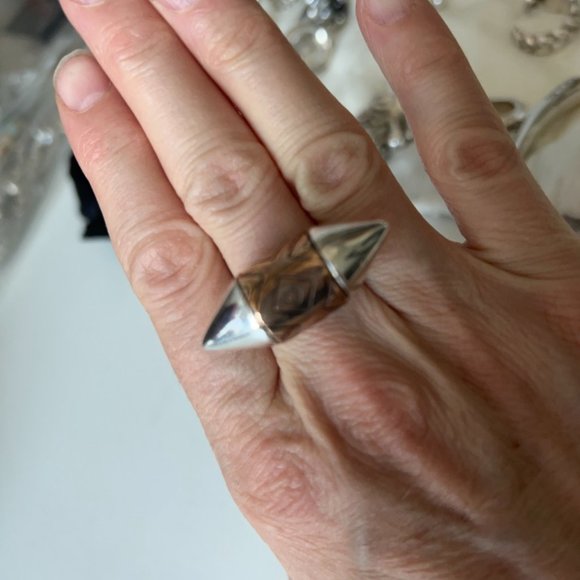 Pamela Love Sterling silver and bronze "ellipse"  ring - Picture 3 of 10